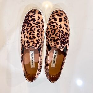 Steve Madden Leopard Print Slip-On Sneakers